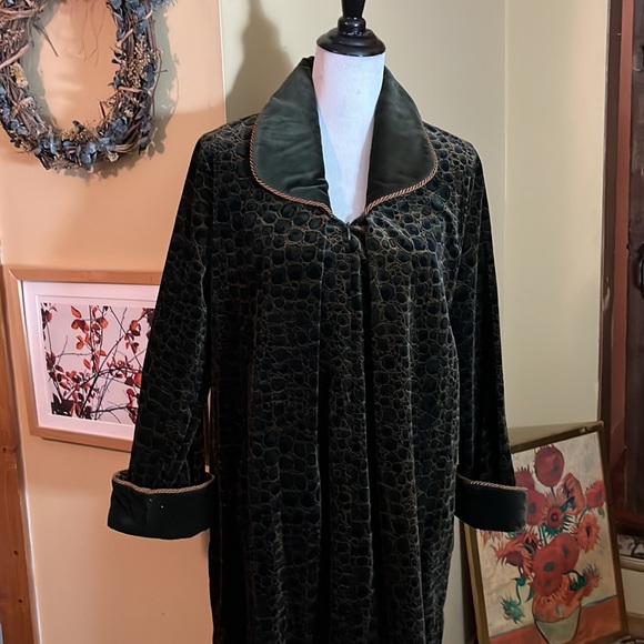 Vtg SAKS FiFTH AVENUE Size Small Loungewear/Housedress Velvet Rope Braid NEW - Picture 3 of 17